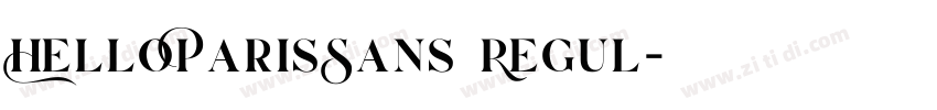 HelloParisSans Regul字体转换